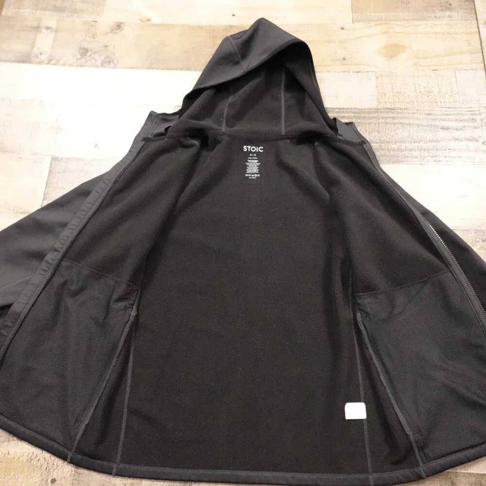 Stoic‎ Tech Fleece Full Zip Hoodie Jacket - Black, Men’s Medium